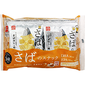 素材市場さばのスナック（ほんのりスパイスの風味香る、さばカレー味）6袋入