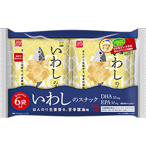 素材市場いわしのスナック（ほんのり生姜香る、甘辛醤油味）6袋入