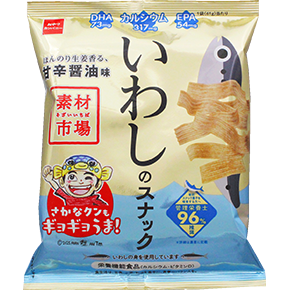 素材市場いわしのスナック（ほんのり生姜香る、甘辛醤油味）