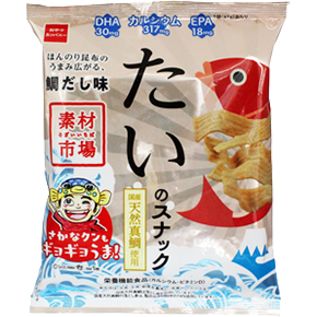 素材市場たいのスナック（ほんのり昆布のうまみ広がる、鯛だし味）