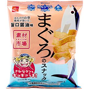 素材市場まぐろのスナック（ほんのり山葵風味が効いた、旨口醤油味）
