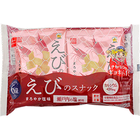 素材市場えびのスナック（まろやか塩味）6袋入