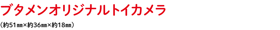 ブタメンオリジナルトイカメラ（約51㎜×約36㎜×約18㎜）