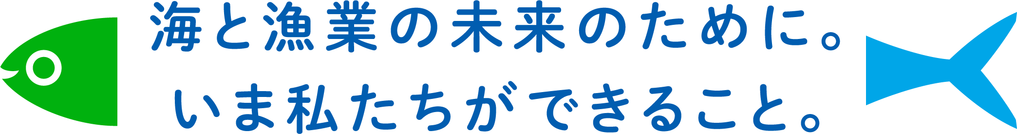 海と漁業の未来のために。いま私たちができること。